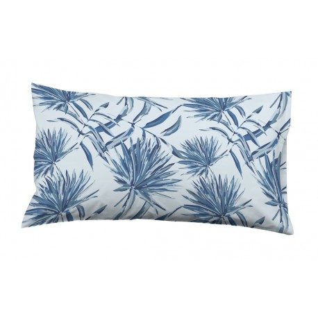 FUNDA DE ALMOHADA TROPICAL AZUL