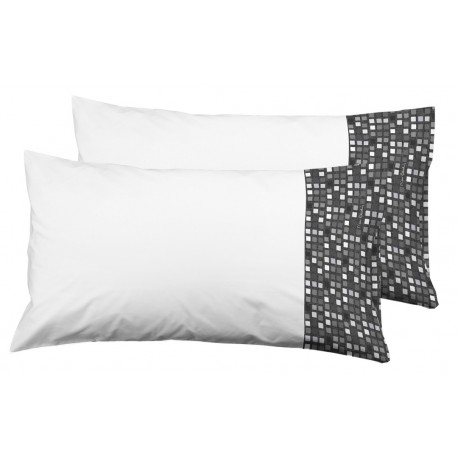 FUNDA DE ALMOHADA BULDINGS GRIS