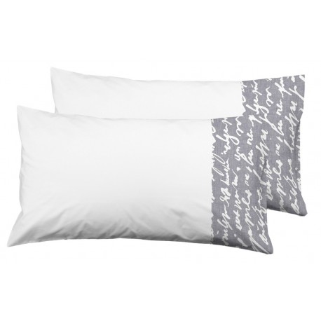 FUNDA DE ALMOHADA LETTERS GRIS