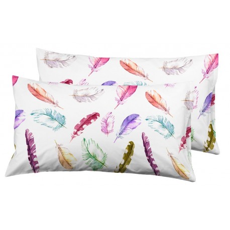 FUNDAS ALMOHADA FEATHERS ROSA