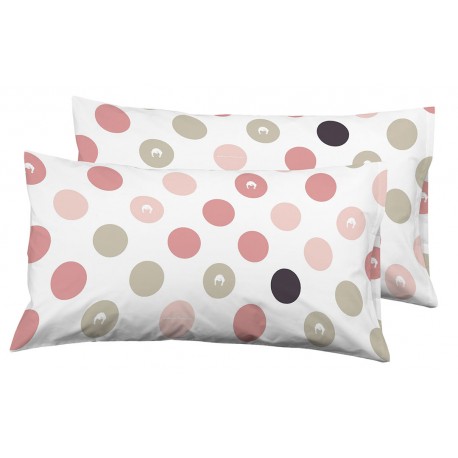 FUNDAS ALMOHADA DOLORES DOTS ROSA