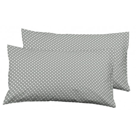 FUNDAS ALMOHADA TOPOS NEGATIVO GRIS