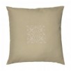FUNDA CUADRANTE BORDADOS LISO PERCAL TAUPE