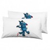 FUNDAS ALMOHADA LOBO AZUL