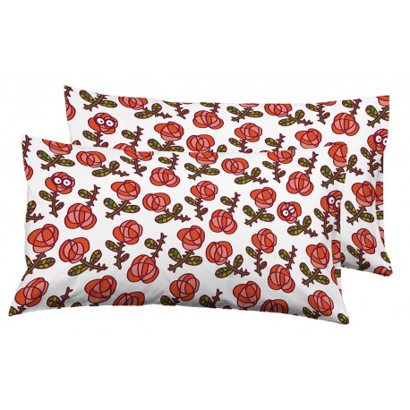 FUNDAS ALMOHADA ROSAS