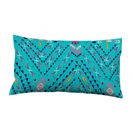 FUNDA ALMOHADA TRIANGLES TURQUESA