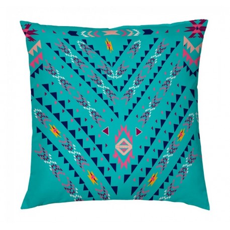 FUNDA ALMOHADA TRIANGLES TURQUESA